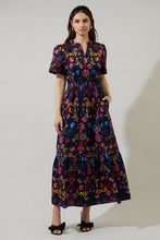 Load image into Gallery viewer, Black Palmero Midnight Poplin Maxi Dress
