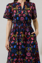 Load image into Gallery viewer, Black Palmero Midnight Poplin Maxi Dress
