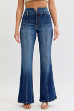 Load image into Gallery viewer, NEWEST ARRIVAL Dark Denim Double Waistband Flare Jeans
