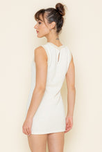 Load image into Gallery viewer, Cream Chic Pearl Sleeveless Dress
