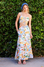 Load image into Gallery viewer, Tropical Resort Crop Lace Up Top Skirt Set
