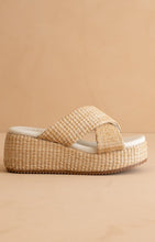Load image into Gallery viewer, NEWEST ARRIVAL Natural Raffia Platform Sandals
