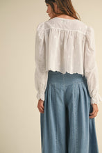 Load image into Gallery viewer, LAST ONE White Lace Open Front Blouse
