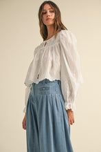 Load image into Gallery viewer, LAST ONE White Lace Open Front Blouse

