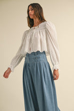 Load image into Gallery viewer, LAST ONE White Lace Open Front Blouse
