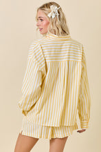 Load image into Gallery viewer, NEWEST ARRIVAL Yellow Striped Button Down Shorts Set
