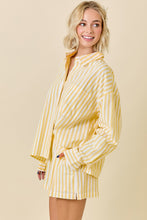 Load image into Gallery viewer, NEWEST ARRIVAL Yellow Striped Button Down Shorts Set

