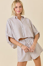 Load image into Gallery viewer, NEWEST ARRIVAL Striped Button Down Shorts Set
