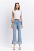 Load image into Gallery viewer, NEWEST ARRIVAL Light Denim High Rise Cuff Jeans
