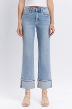 Load image into Gallery viewer, NEWEST ARRIVAL Light Denim High Rise Cuff Jeans
