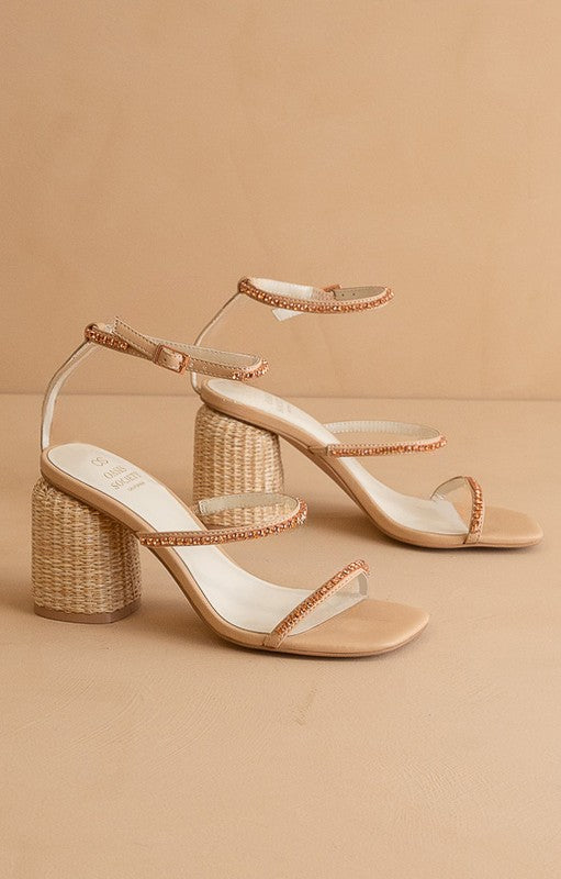 FINAL SALE Rose Gold Studded Heels