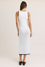 Load image into Gallery viewer, FINAL SALE White/Black Knit Sleeveless Dress
