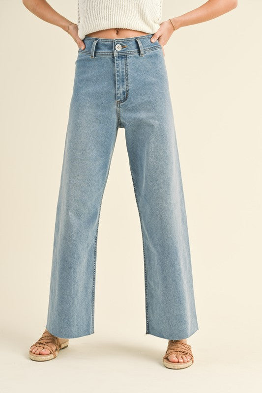 NEWEST ARRIVAL Denim Wide Leg Crop Jeans