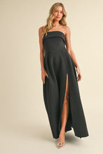Load image into Gallery viewer, NEWEST ARRIVAL Black Strapless High Split Maxi Dress
