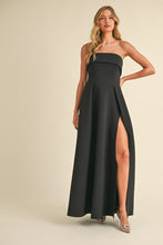 Load image into Gallery viewer, NEWEST ARRIVAL Black Strapless High Split Maxi Dress
