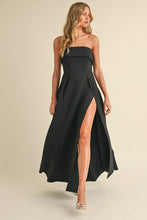 Load image into Gallery viewer, NEWEST ARRIVAL Black Strapless High Split Maxi Dress
