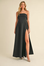 Load image into Gallery viewer, NEWEST ARRIVAL Black Strapless High Split Maxi Dress
