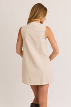 Load image into Gallery viewer, NEWEST ARRIVAL Tan Denim Button Down Mini Dress
