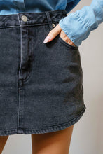 Load image into Gallery viewer, NEWEST ARRIVAL Black Denim Skort
