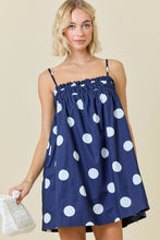 Load image into Gallery viewer, NEWEST ARRIVAL Navy Polka Dot Dress
