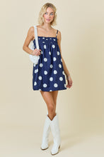 Load image into Gallery viewer, NEWEST ARRIVAL Navy Polka Dot Dress
