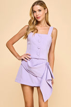 Load image into Gallery viewer, FINAL SALE Lavender Drape Skort Set
