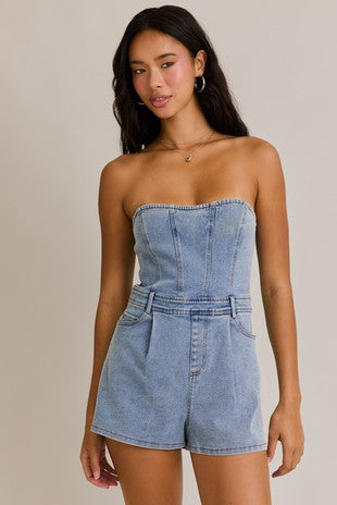 NEWEST ARRIVAL Denim Tube Romper