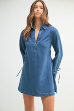 Load image into Gallery viewer, NEWEST ARRIVAL Denim Tie Back Dress
