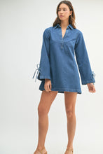 Load image into Gallery viewer, NEWEST ARRIVAL Denim Tie Back Dress
