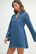 Load image into Gallery viewer, NEWEST ARRIVAL Denim Tie Back Dress
