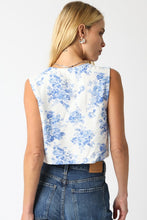 Load image into Gallery viewer, Blue Floral Front Tie Maxi Skirt Set
