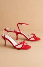Load image into Gallery viewer, NEWEST ARRIVAL Red Velvet Bow Heels
