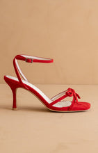 Load image into Gallery viewer, NEWEST ARRIVAL Red Velvet Bow Heels

