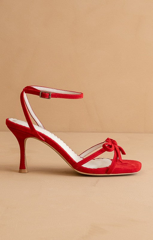 NEWEST ARRIVAL Red Velvet Bow Heels