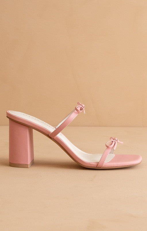 Pink Bow Heels