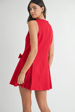 Load image into Gallery viewer, NEWEST ARRIVAL Red or White Front Bow Shift Dress
