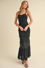 Load image into Gallery viewer, NEWEST ARRIVAL Black Lace Maxi Dress
