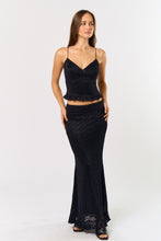 Load image into Gallery viewer, LAST ONE Black Lace Cami Maxi Skirt Set
