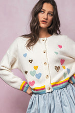 Load image into Gallery viewer, Colorful Heart Knit Cardigan
