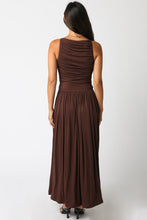 Load image into Gallery viewer, NEWEST ARRIVAL Brown Ruched Maxi Dress

