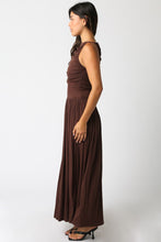 Load image into Gallery viewer, NEWEST ARRIVAL Brown Ruched Maxi Dress
