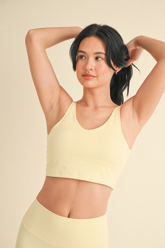 LAST ONE FINAL SALE Yellow Crop Athletic Align Tank Top
