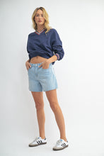 Load image into Gallery viewer, LAST PAIR FINAL SALE Light Wash Denim Mom Shorts

