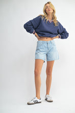 Load image into Gallery viewer, LAST PAIR FINAL SALE Light Wash Denim Mom Shorts
