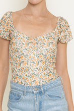 Load image into Gallery viewer, NEWEST ARRIVAL Ivory Floral Bodysuit
