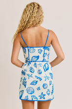 Load image into Gallery viewer, LAST ONE FINAL SALE Blue Seashell Mini Dress
