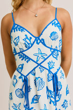 Load image into Gallery viewer, LAST ONE FINAL SALE Blue Seashell Mini Dress
