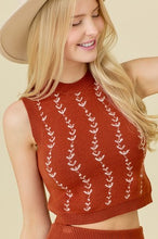 Load image into Gallery viewer, FINAL SALE Rust Sweater Knit Midi Skirt Set
