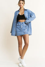 Load image into Gallery viewer, NEWEST ARRIVAL Denim Oversized Jacket Mini Skirt Set

