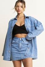 Load image into Gallery viewer, NEWEST ARRIVAL Denim Oversized Jacket Mini Skirt Set
